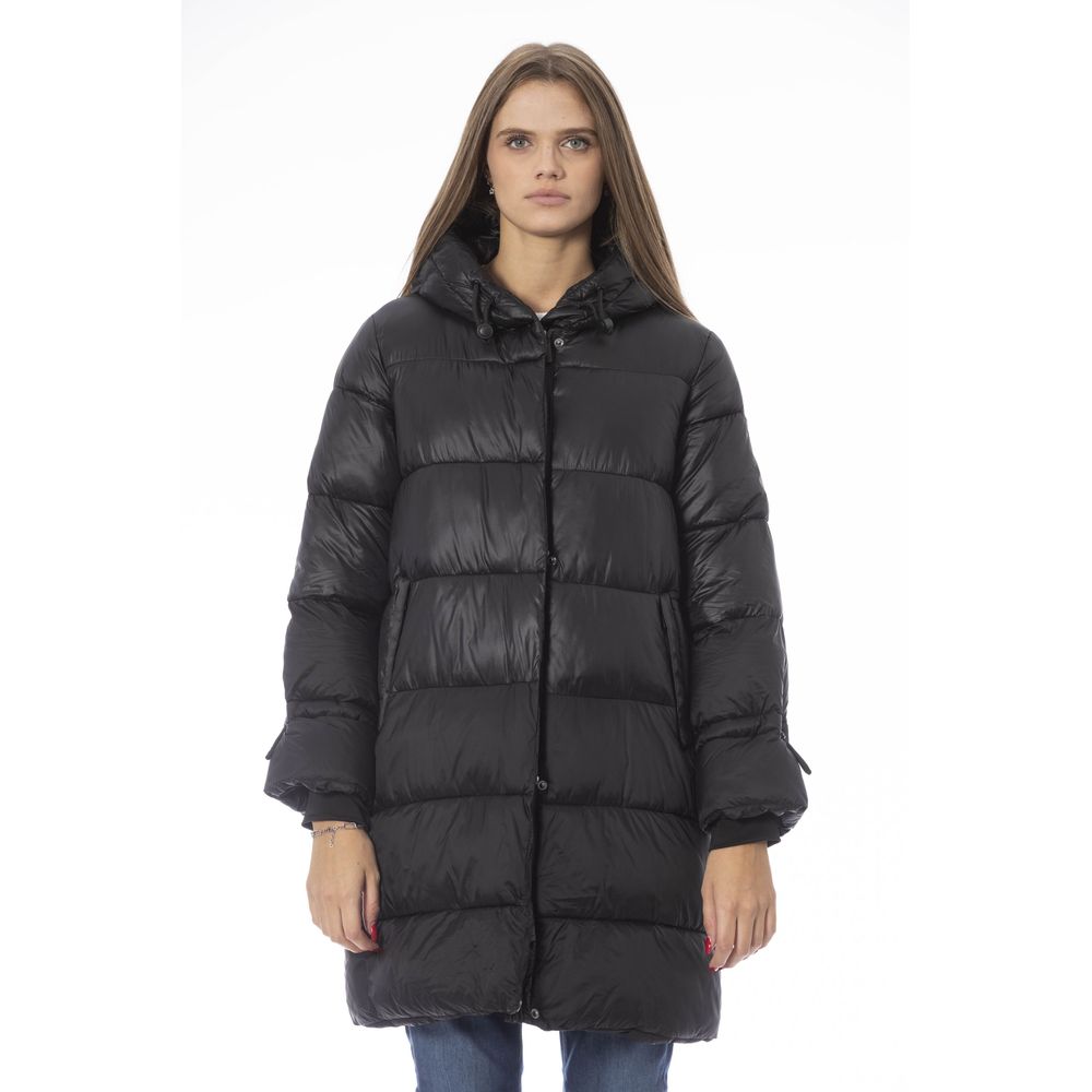 Baldinini Trend Black Nylon Women Jacket Baldinini Trend