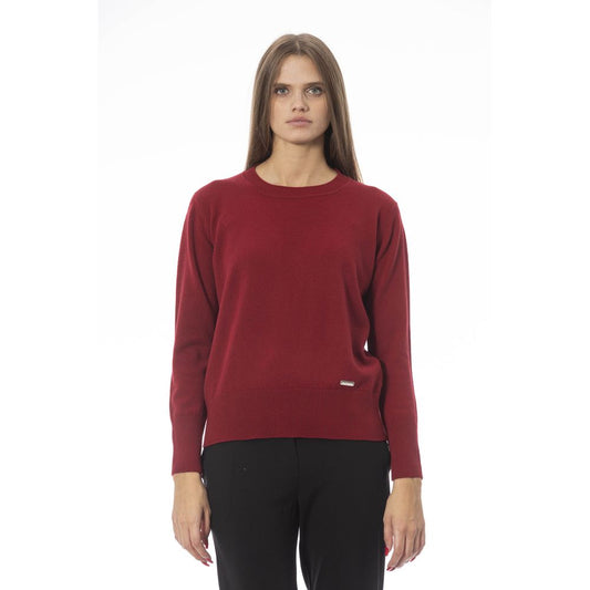 Baldinini Trend Red Wool Women Sweater Baldinini Trend