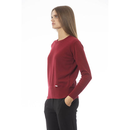 Baldinini Trend Red Wool Women Sweater Baldinini Trend