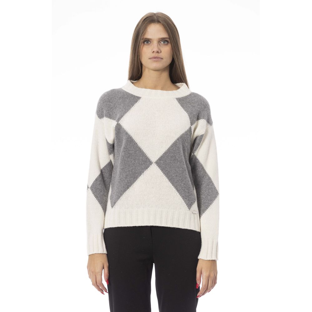 Baldinini Trend Gray Wool Women Sweater Baldinini Trend