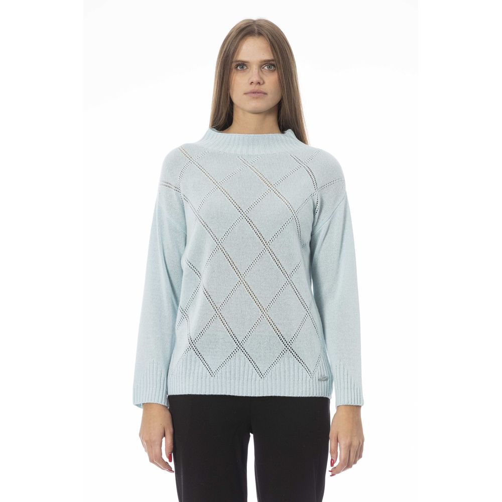 Baldinini Trend Light Blue Cashmere Women Sweater Baldinini Trend