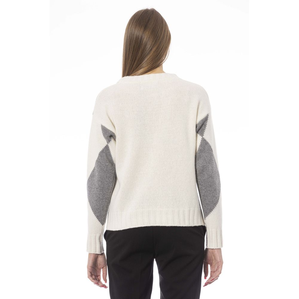 Baldinini Trend Gray Wool Women Sweater Baldinini Trend