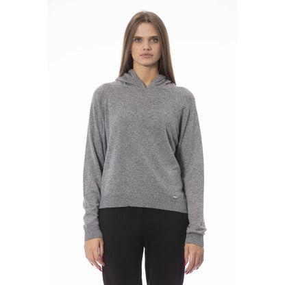 Baldinini Trend Gray Wool Women Sweater Baldinini Trend