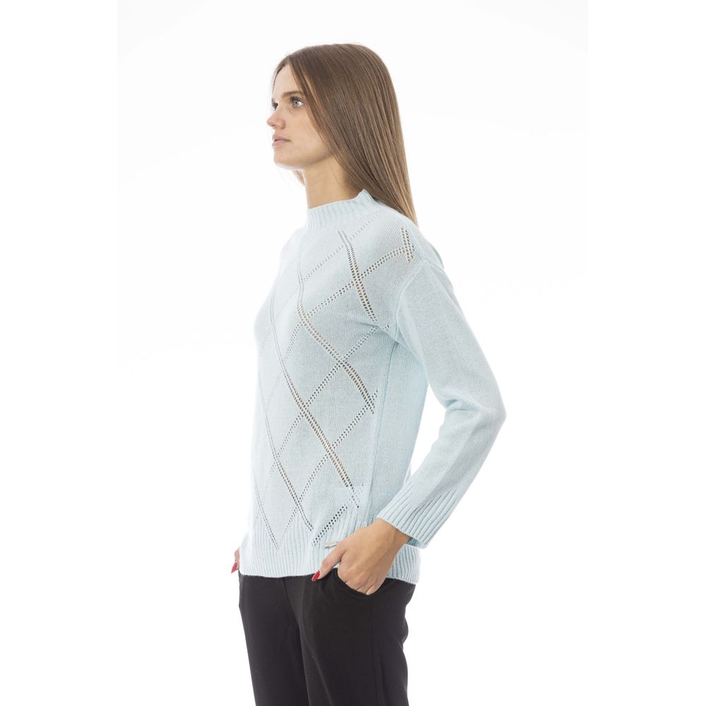 Baldinini Trend Light Blue Cashmere Women Sweater