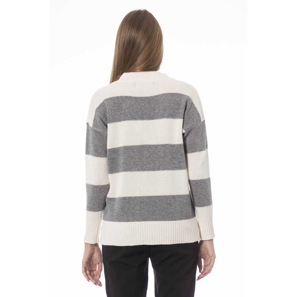 Baldinini Trend Gray Wool Women Sweater Baldinini Trend