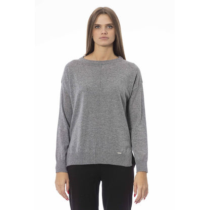 Baldinini Trend Gray Wool Women Sweater Baldinini Trend