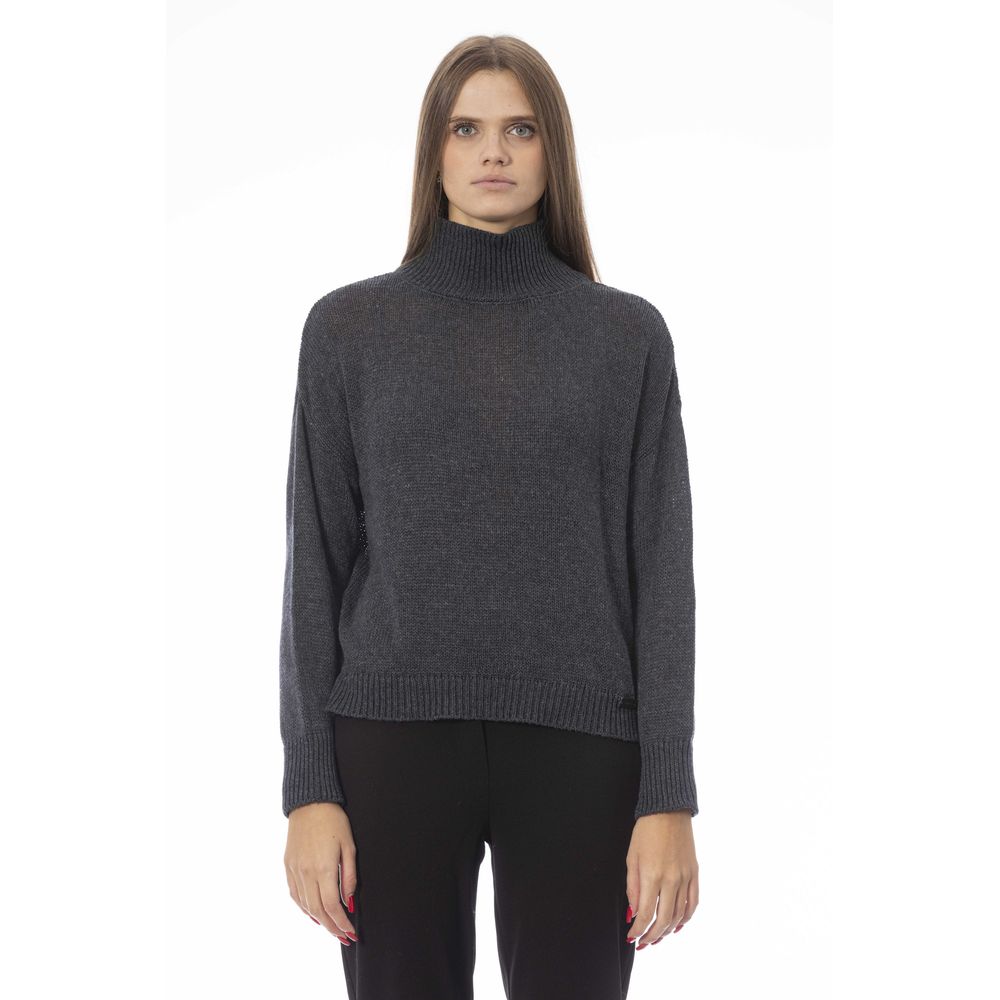 Baldinini Trend Gray Wool Women Sweater Baldinini Trend