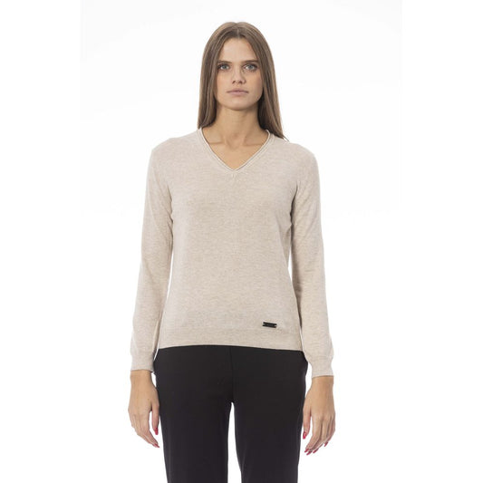 Baldinini Trend Beige Cashmere Women Sweater Baldinini Trend