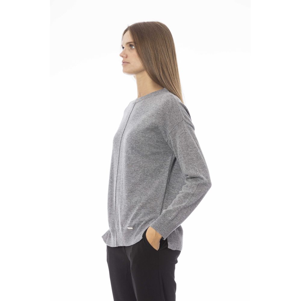 Baldinini Trend Gray Wool Women Sweater Baldinini Trend