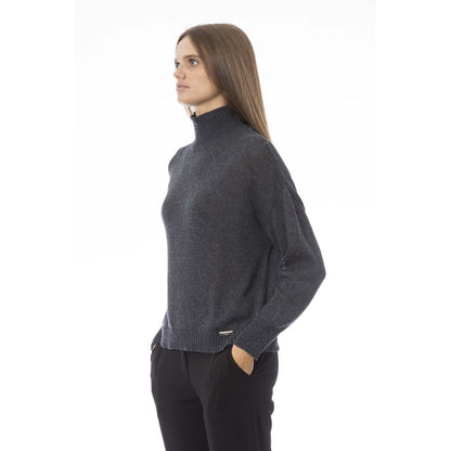 Baldinini Trend Gray Wool Women Sweater Baldinini Trend