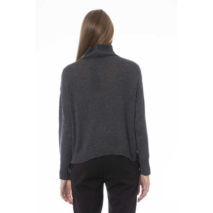 Baldinini Trend Gray Wool Women Sweater Baldinini Trend