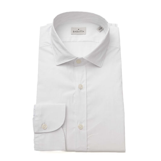 Bagutta White Cotton Men Shirt Bagutta