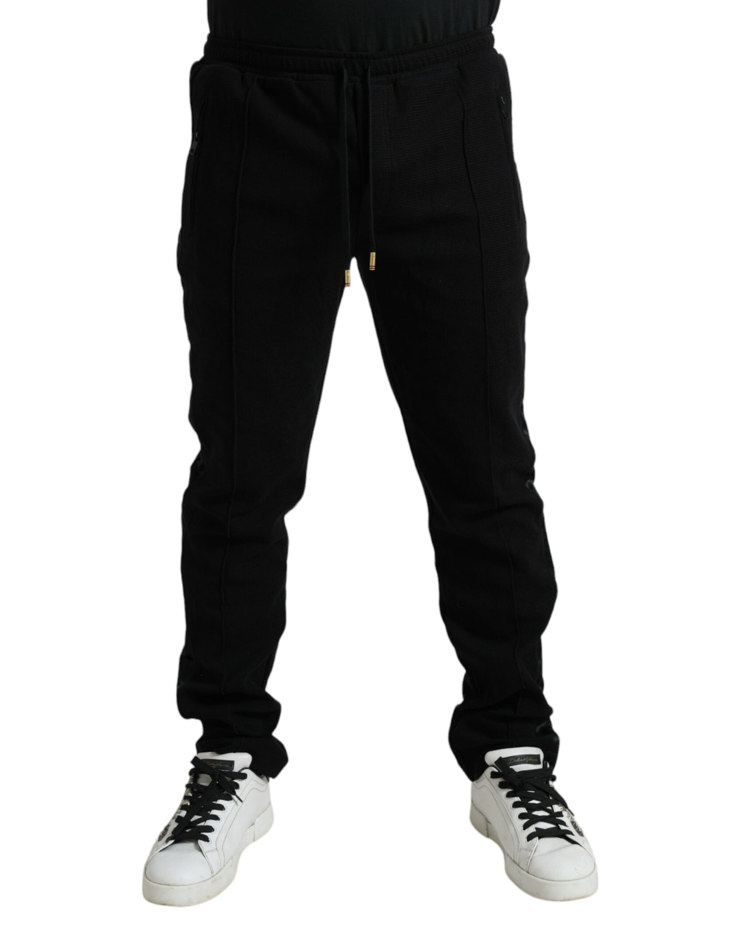 Dolce & Gabbana Elegant Black Cotton Blend Jogger Pants Dolce & Gabbana