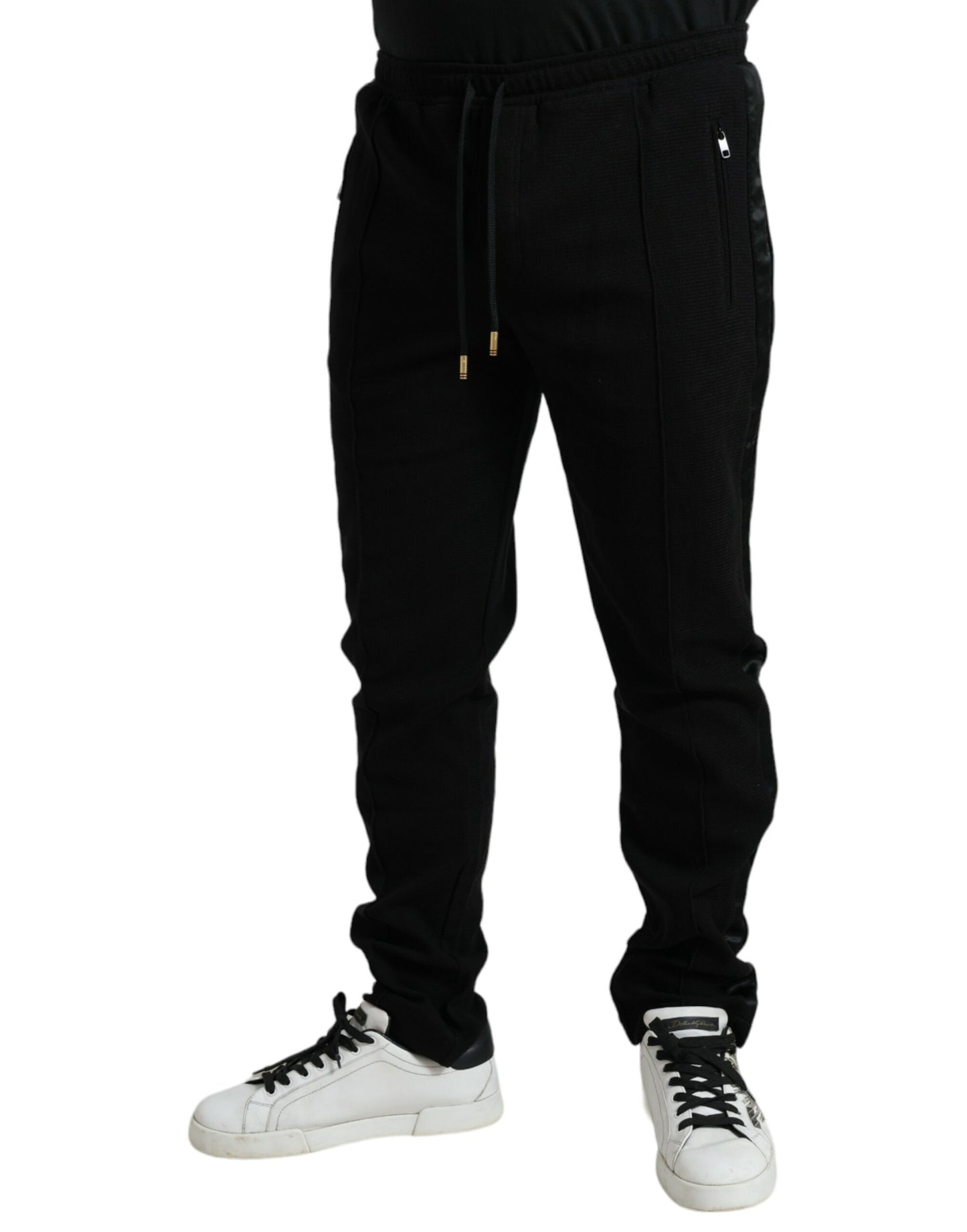 Dolce & Gabbana Elegant Black Cotton Blend Jogger Pants Dolce & Gabbana