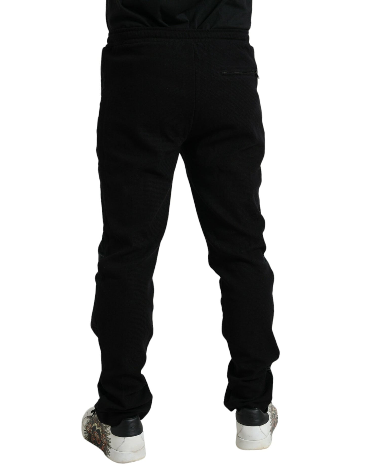 Dolce & Gabbana Elegant Black Cotton Blend Jogger Pants Dolce & Gabbana