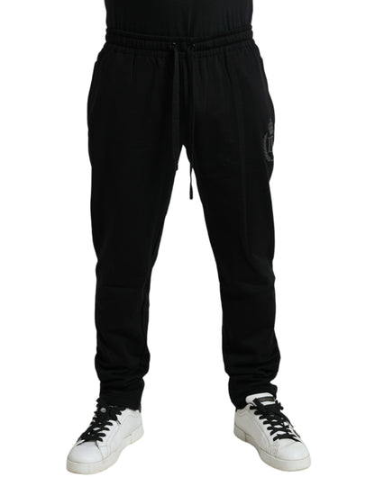 Dolce & Gabbana Elegant Black Cotton Jogger Pants Dolce & Gabbana