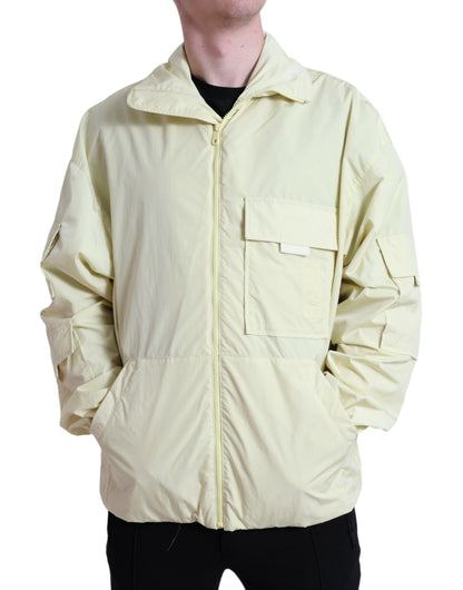 Dolce & Gabbana Elegant Yellow Windbreaker Jacket Dolce & Gabbana