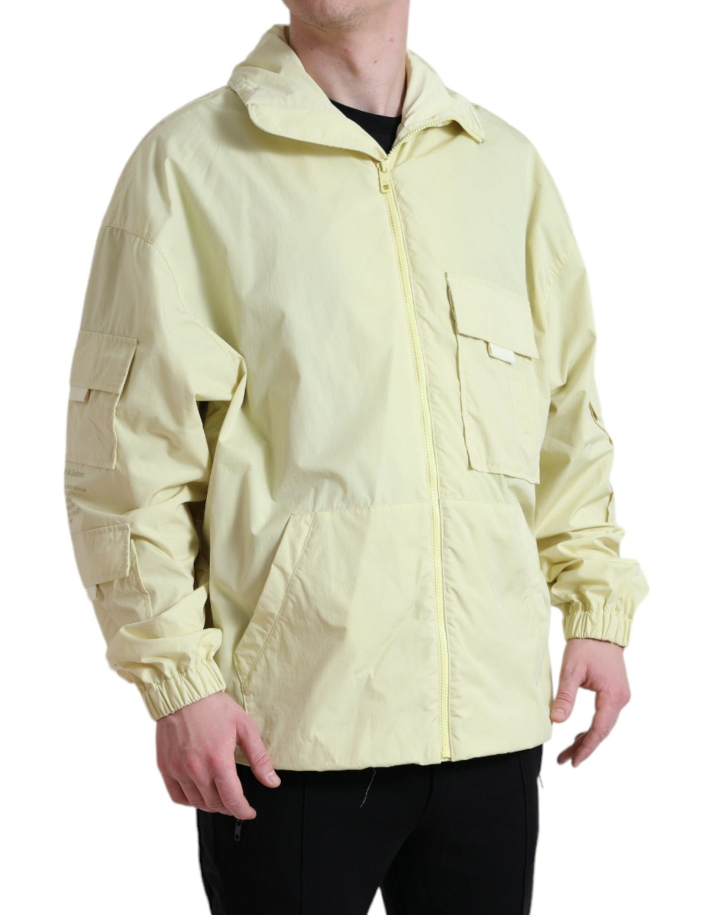 Dolce & Gabbana Elegant Yellow Windbreaker Jacket Dolce & Gabbana