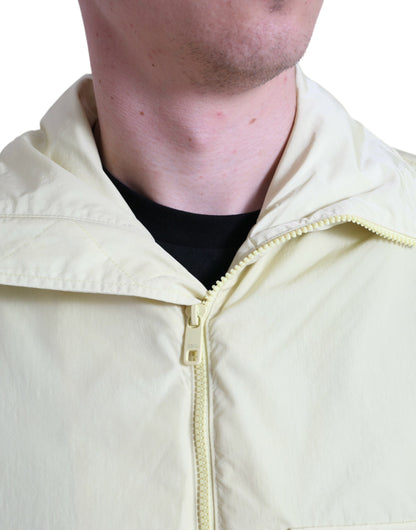 Dolce & Gabbana Elegant Yellow Windbreaker Jacket Dolce & Gabbana