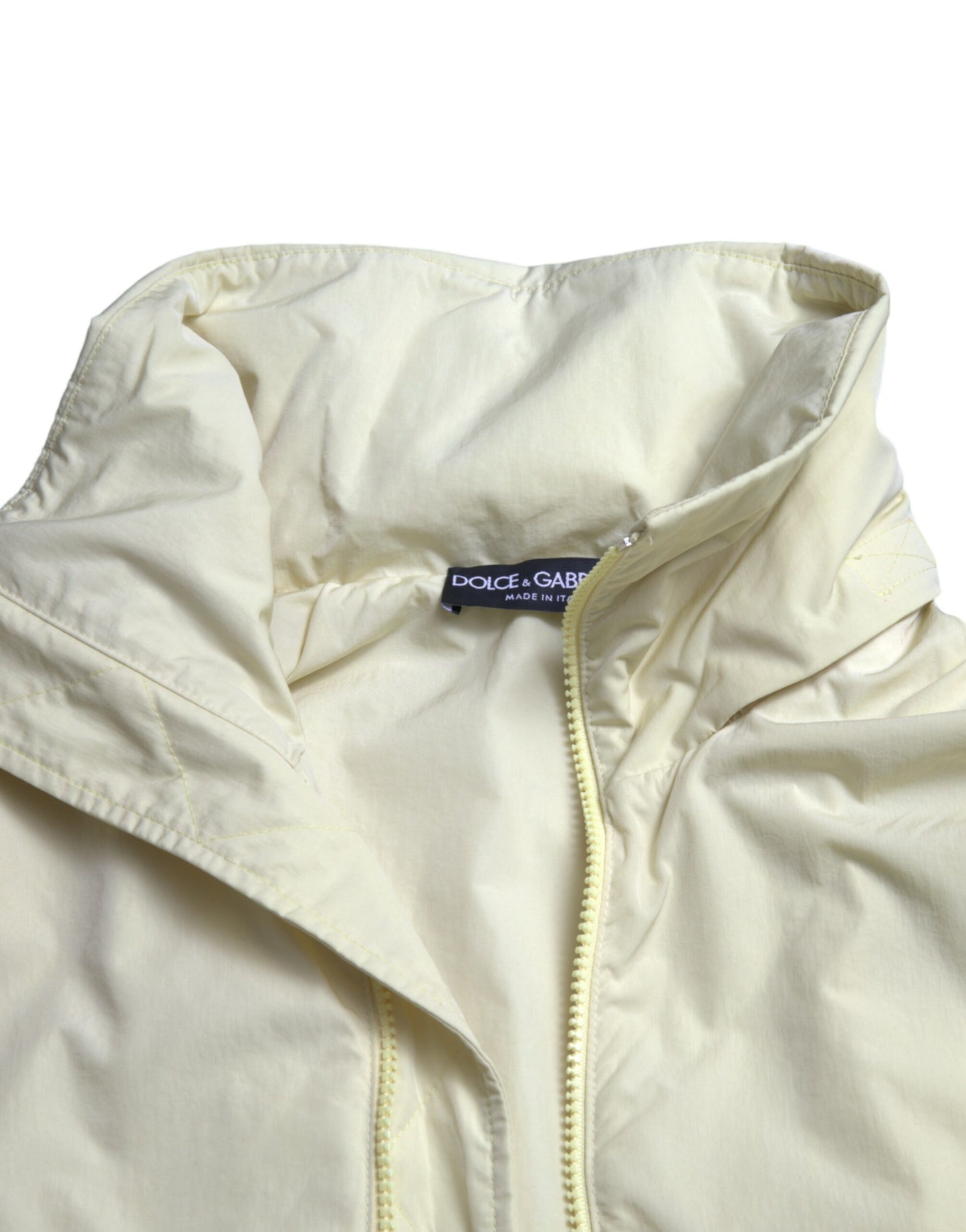 Dolce & Gabbana Elegant Yellow Windbreaker Jacket Dolce & Gabbana