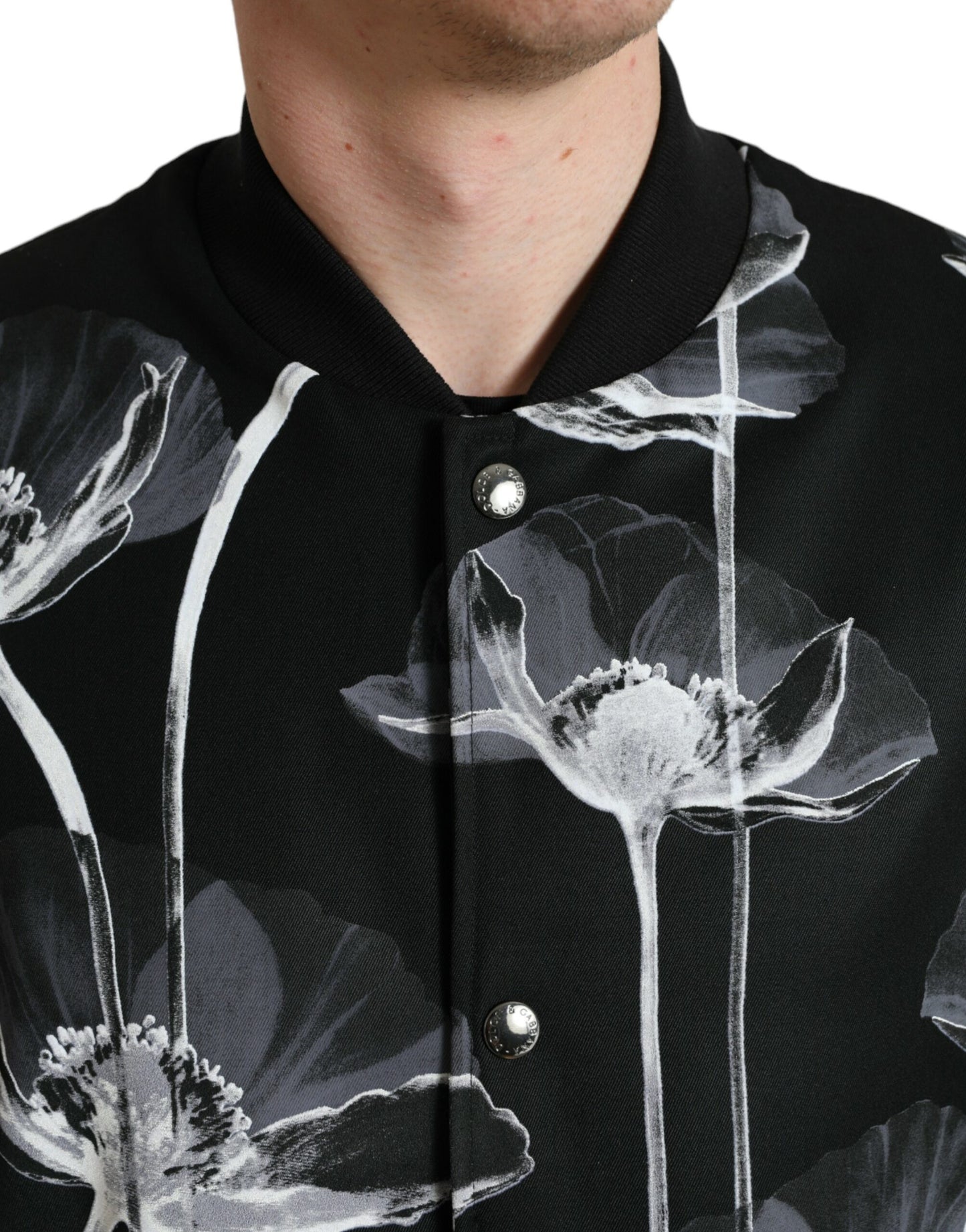 Dolce & Gabbana Elegant Floral-Print Bomber Jacket Dolce & Gabbana