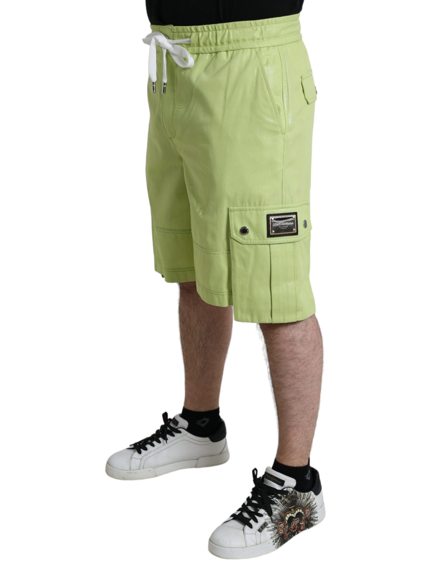 Dolce & Gabbana Chic Light Green Cotton Bermuda Shorts Dolce & Gabbana