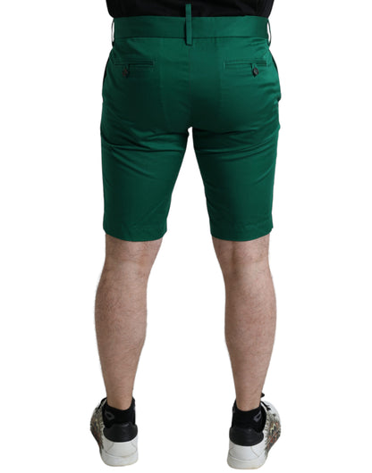 Dolce & Gabbana Elegant Deep Green Cotton Bermuda Shorts Dolce & Gabbana