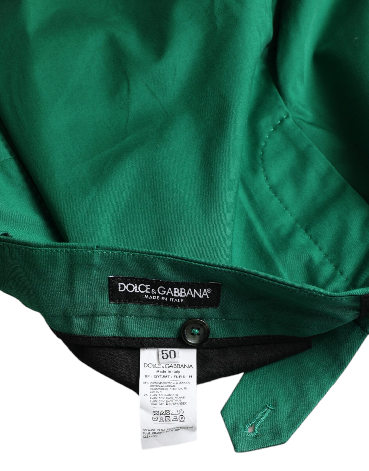 Dolce & Gabbana Elegant Deep Green Cotton Bermuda Shorts Dolce & Gabbana