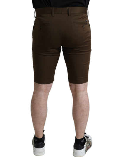 Dolce & Gabbana Chic Brown Bermuda Shorts with Logo Detail Dolce & Gabbana