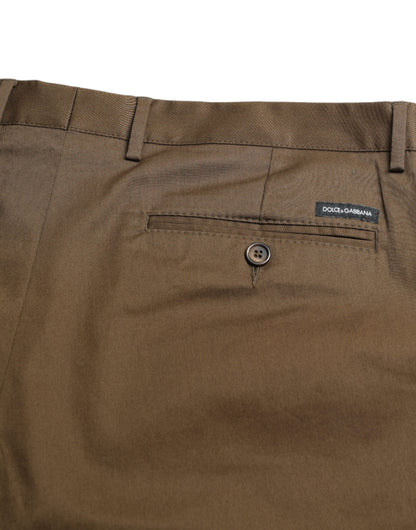 Dolce & Gabbana Chic Brown Bermuda Shorts with Logo Detail Dolce & Gabbana