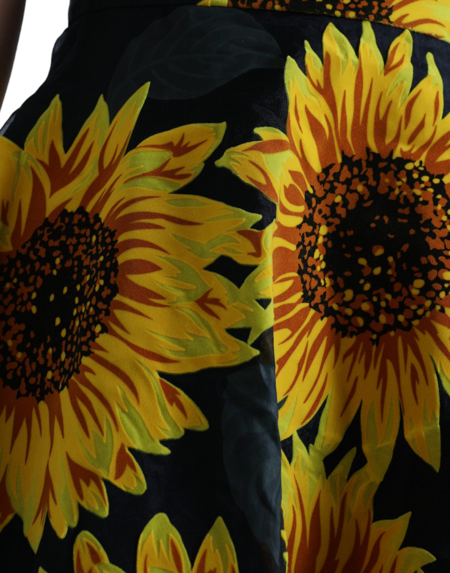 Dolce & Gabbana Summery Sunflower A-Line Midi Dress Dolce & Gabbana