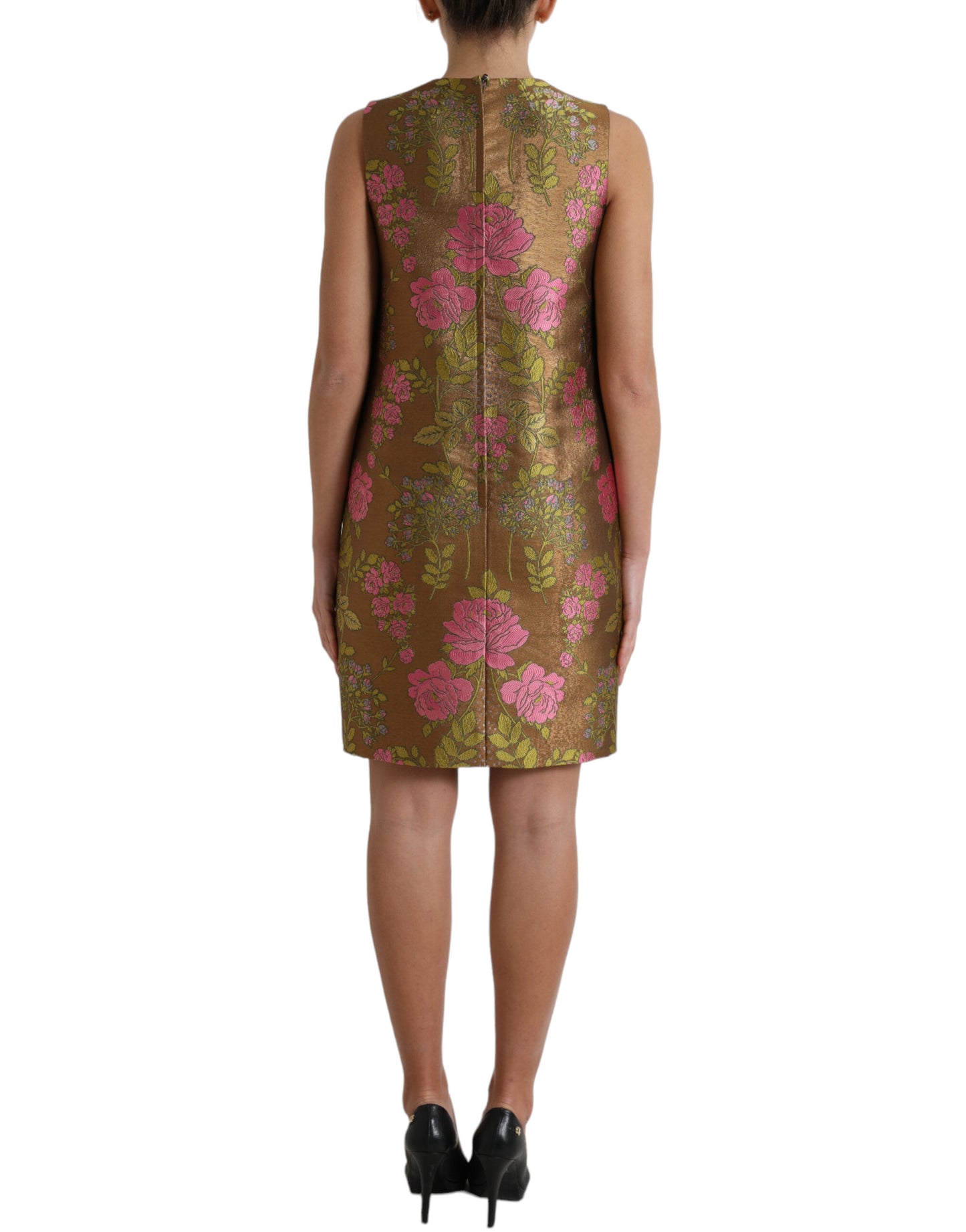 Dolce & Gabbana Elegant Floral Shift Sleeveless Mini Dress Dolce & Gabbana