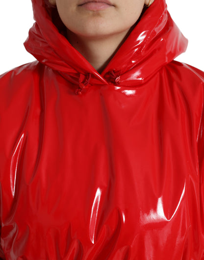 Dolce & Gabbana Chic Shiny Red Cropped Jacket Dolce & Gabbana