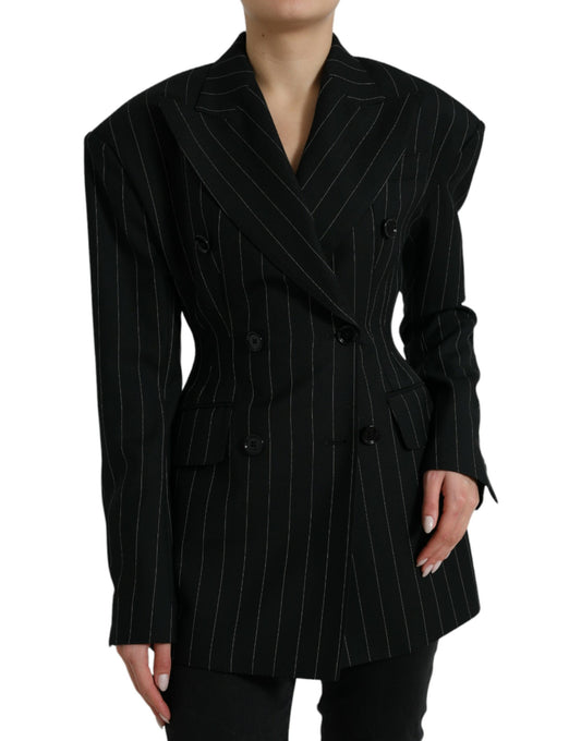 Dolce & Gabbana Elegant Striped Virgin Wool Blazer Dolce & Gabbana