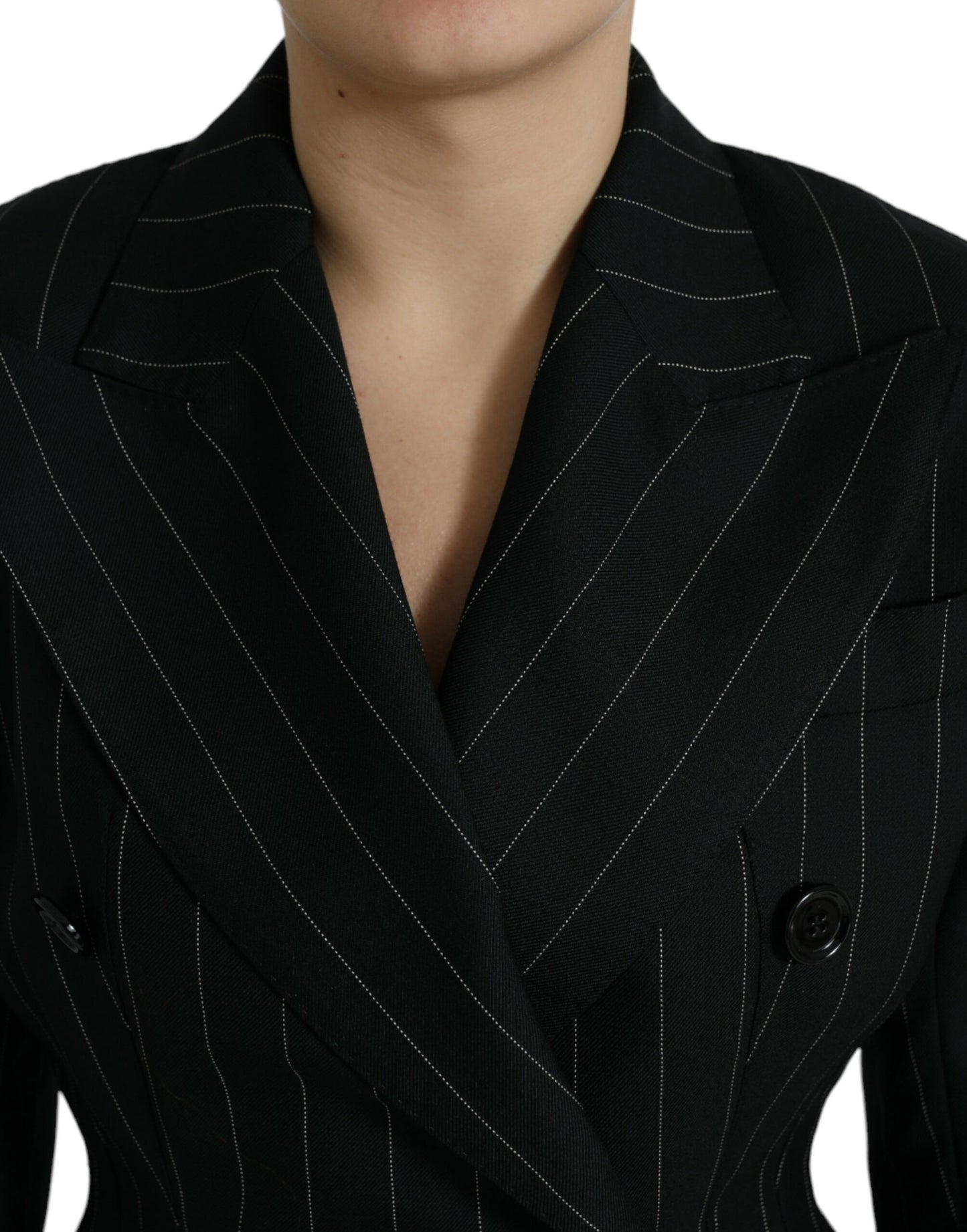 Dolce & Gabbana Elegant Striped Virgin Wool Blazer Dolce & Gabbana