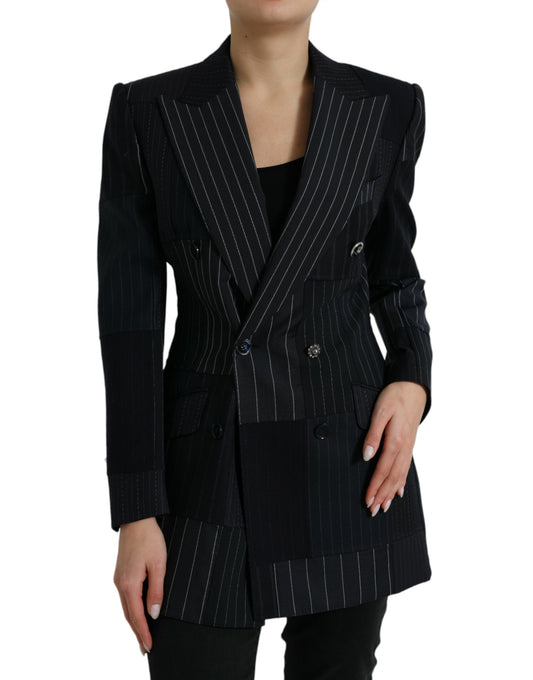 Dolce & Gabbana Elegant Striped Virgin Wool Blazer Dolce & Gabbana