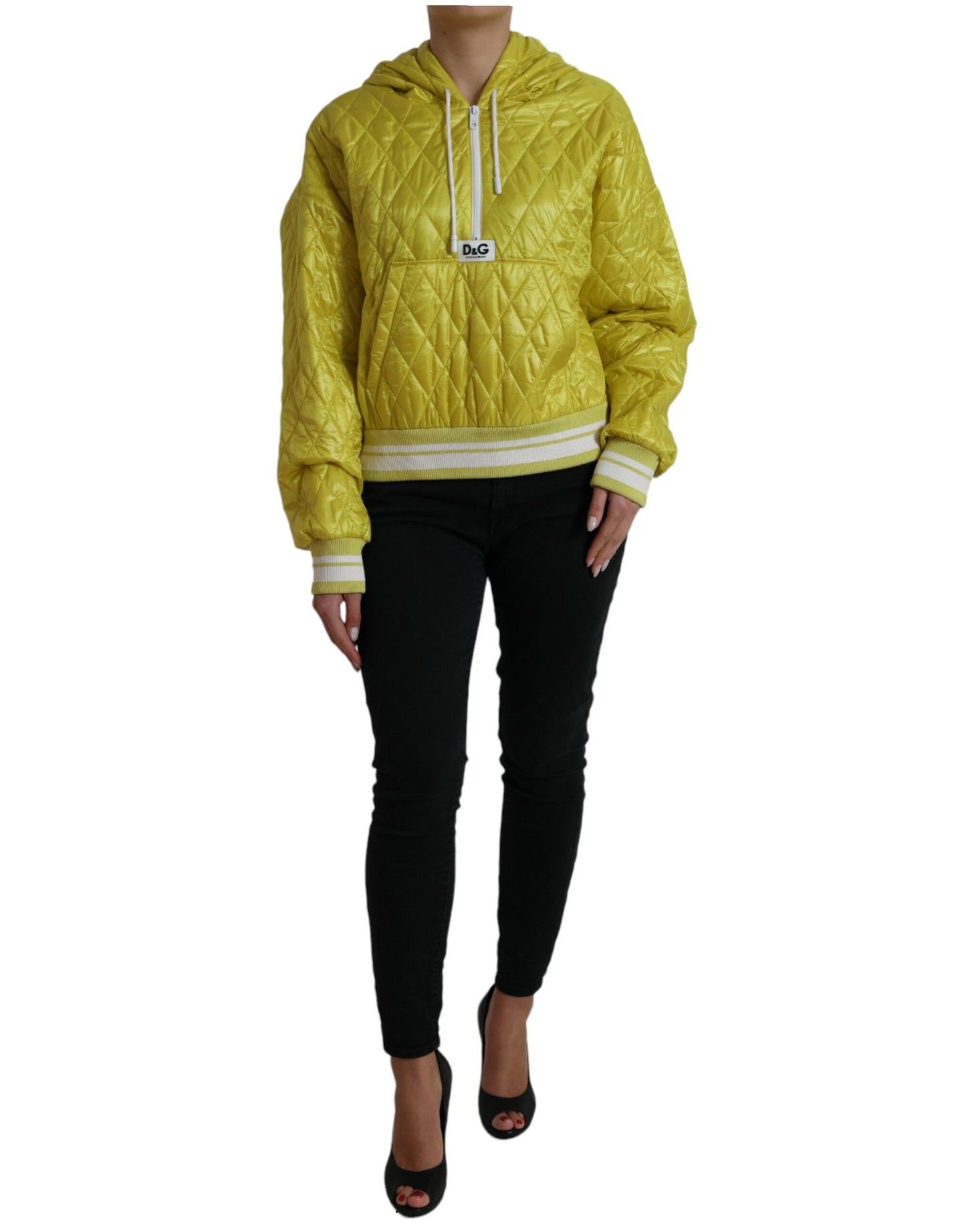 Dolce & Gabbana Radiant Yellow Hooded Jacket Dolce & Gabbana