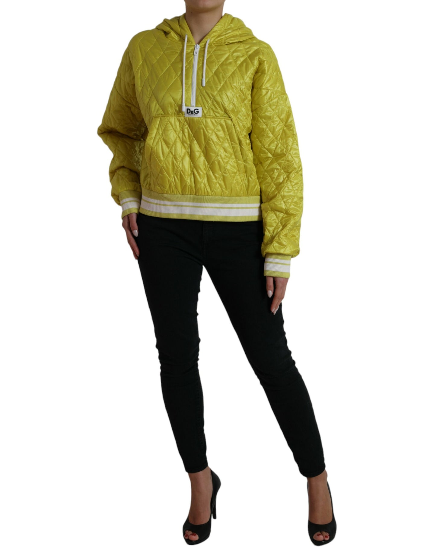 Dolce & Gabbana Radiant Yellow Hooded Jacket Dolce & Gabbana