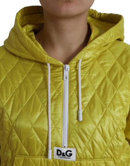 Dolce & Gabbana Radiant Yellow Hooded Jacket Dolce & Gabbana