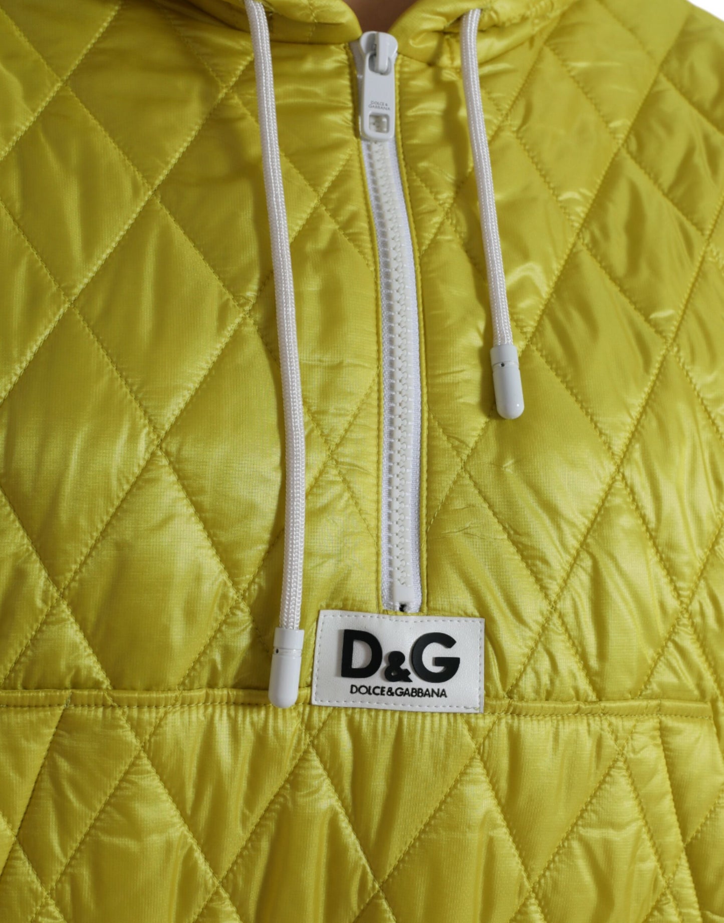 Dolce & Gabbana Radiant Yellow Hooded Jacket Dolce & Gabbana