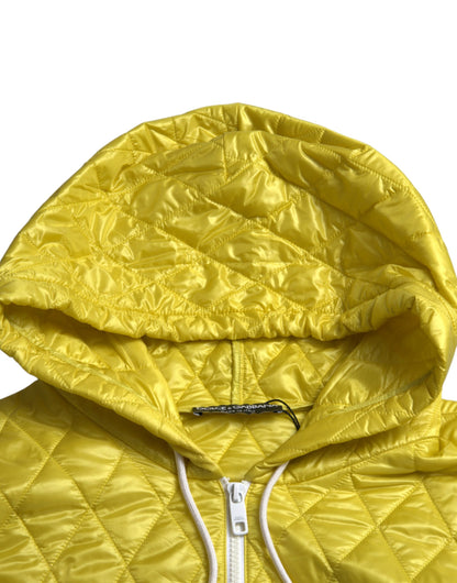 Dolce & Gabbana Radiant Yellow Hooded Jacket Dolce & Gabbana