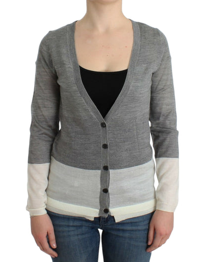 Costume National Chic Gray Lightweight Cardigan Costume National