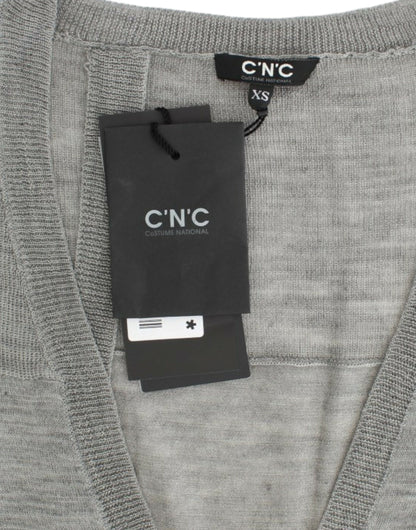 Costume National Chic Gray Lightweight Cardigan Costume National