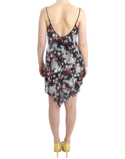 Costume National Multicolor Silk Floral Mini Dress Costume National