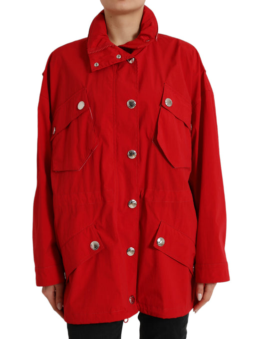 Dolce & Gabbana Elegant Red Long Sleeve Jacket Dolce & Gabbana