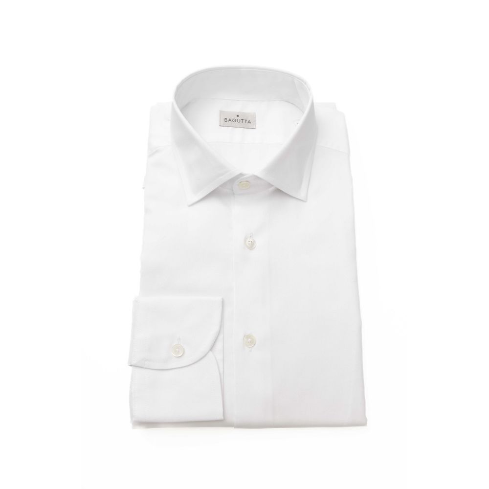 Bagutta White Cotton Men Shirt Bagutta