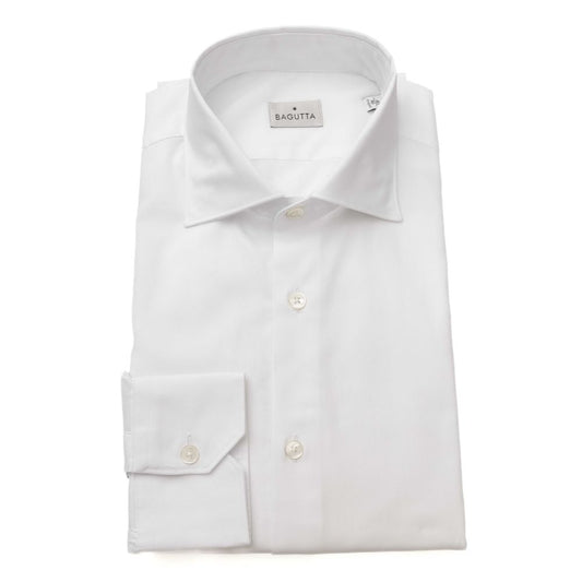 Bagutta White Cotton Men's Shirt Bagutta