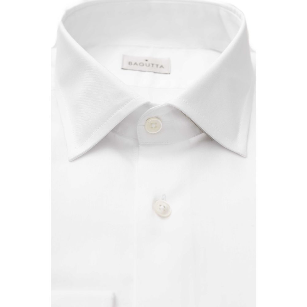 Bagutta White Cotton Men Shirt Bagutta