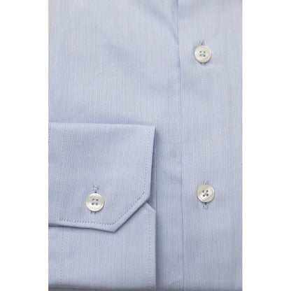 Bagutta Light Blue Cotton Men Shirt Bagutta