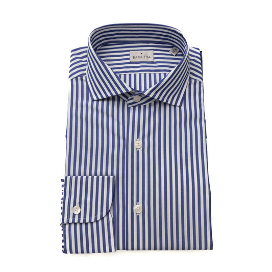 Bagutta Light Blue Cotton Men Shirt Bagutta